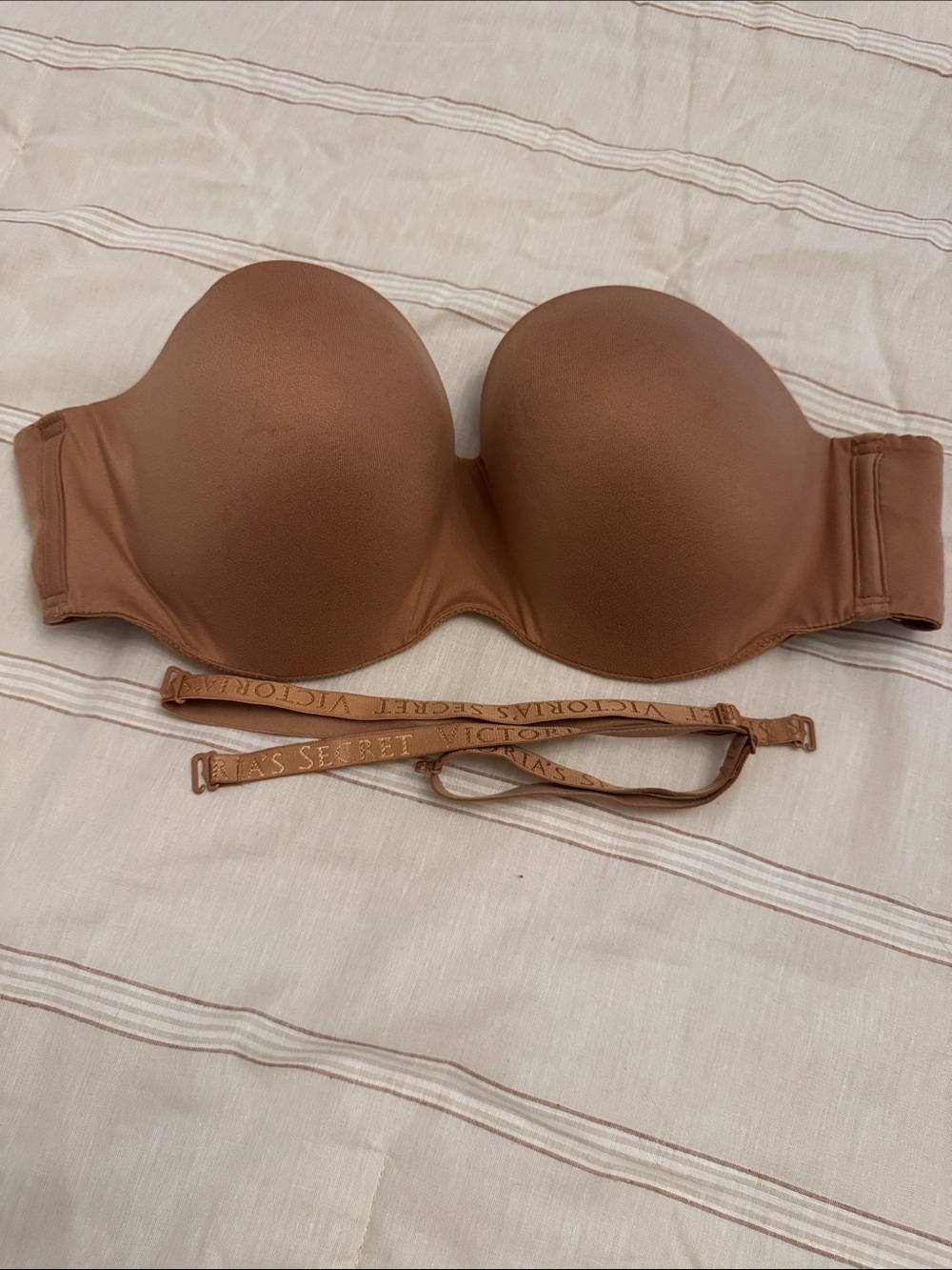 Victoria's Secret Strapless Padded Bandeau - Brown/Tan
